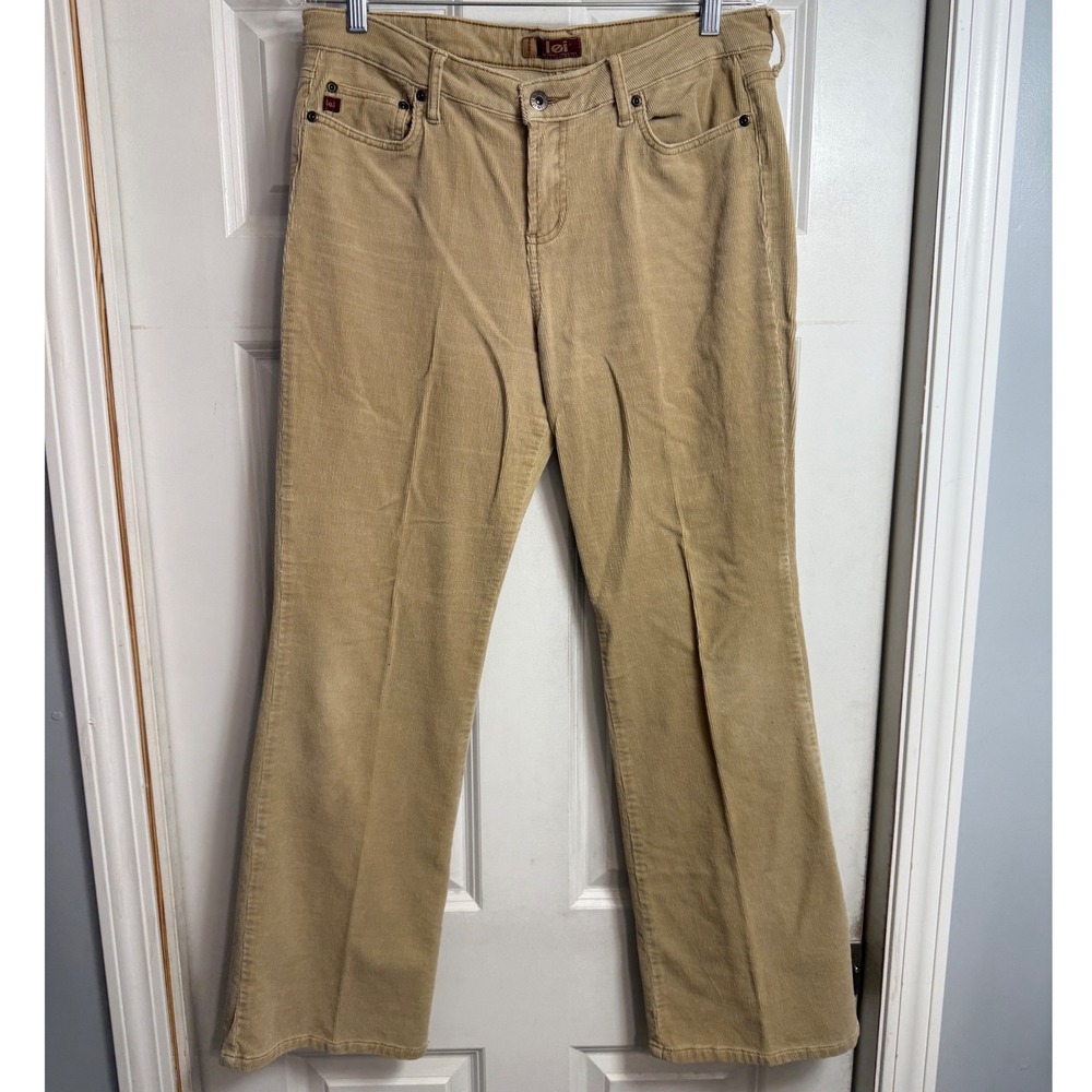 LEI‎ Vtg Y2K Tan Corduroy Flare Pants Sz 13 Khaki Bootcut Distressed